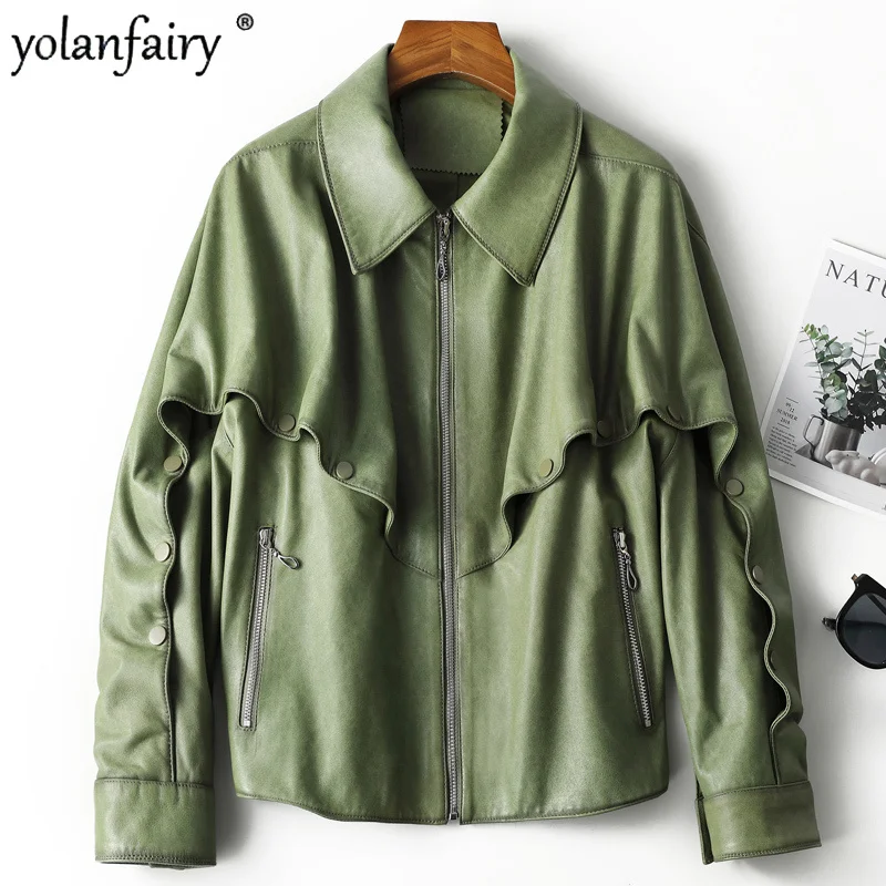

Real Leather Jacket Women Black Clothing Spring Autumn High Quality Short Genuine Leather Jacket Women Coats Chaquetas Hombre Zm