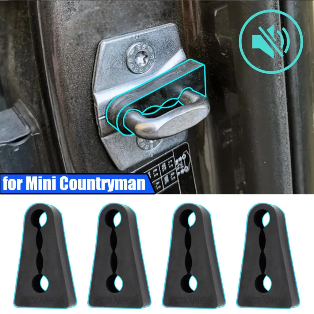 Door Lock Buffer Damper For Mini Countryman Paceman R60 R61 2010&ndash; Soundproof Insulation Screaks Deaf Creaking Noise Seal car door lock damper