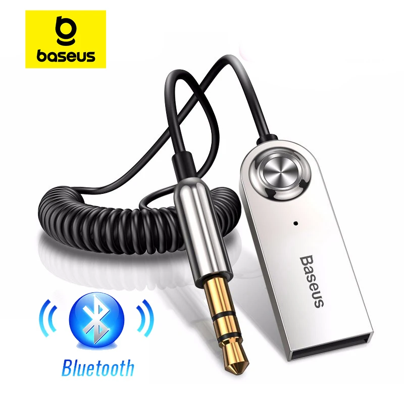 Baseus Aux Bluetooth Adapter For Car 3.5mm Jack USB Bluetooth 5.0 Receiver  Speaker Auto Handfree Car Kit Audio Music Transmitter