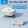 Hagibis USB C Hub with M.2 SSD Enclosure for Mac Mini M4/M4 Pro Stand Type-C Docking Station SSD Case USB3.2 Gen2 SD4.0 TF4.0 1