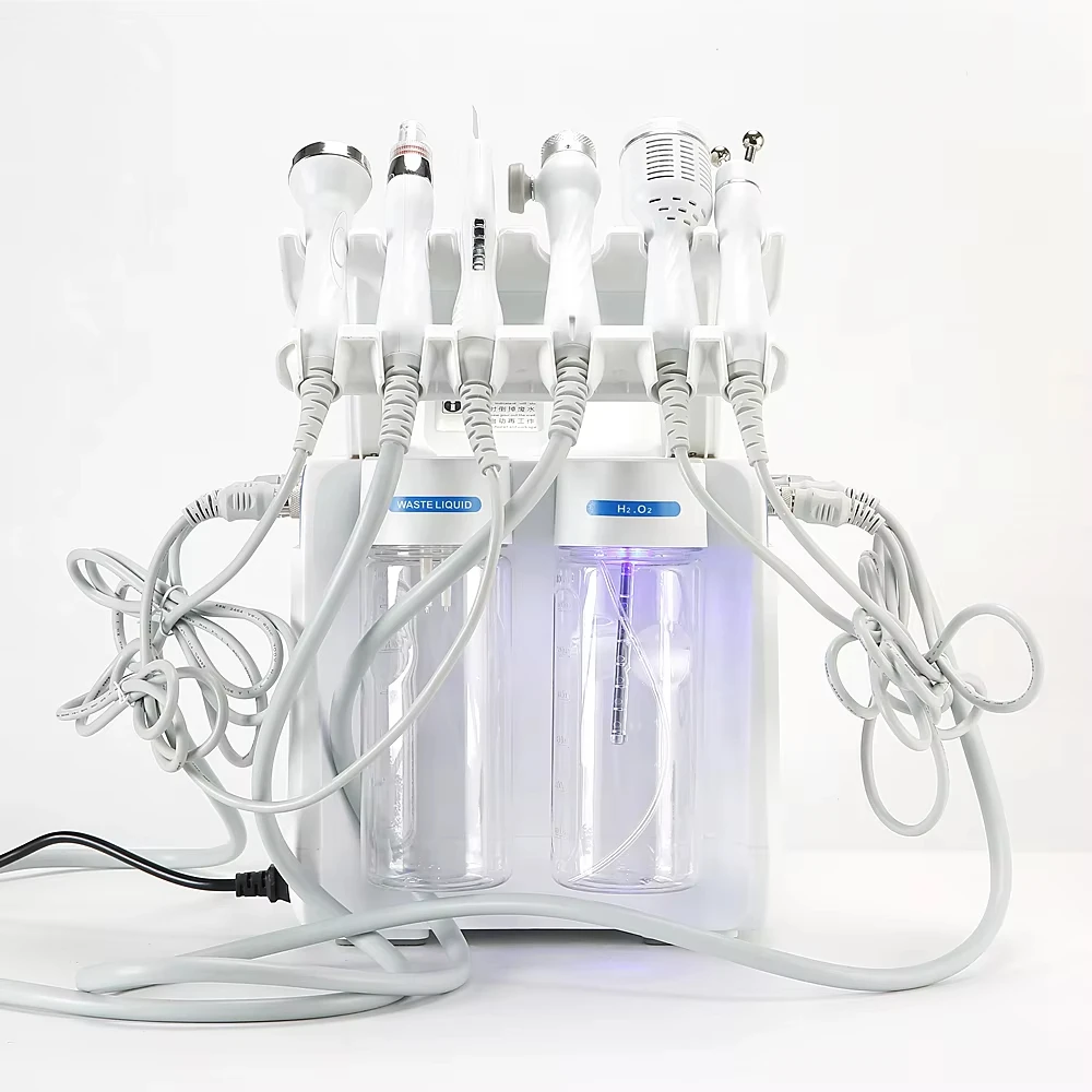 Hydro Dermabrasion 6 IN 1 Spa Skin Lifting H2-O2 Water Dermabrasion Tightening Small Bubble Facial Microdermabrasion Machine 4