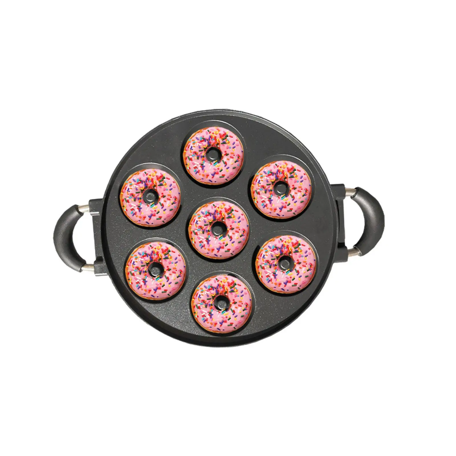 Donut Maker Pan Multipurpose Anti Scald Homemade Stovetop Baking Pan Donut Baking Pan for Snack Household Donut Party Tea Party