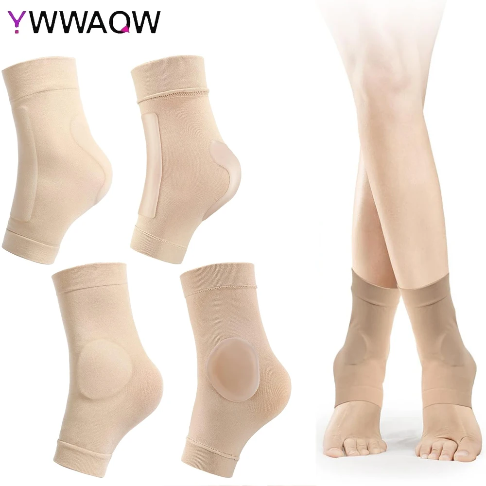 Heel protectors Achilles Tendon Heel Protector Compression Padded Sleeve Socks Bursitis Tendonitis Tenderness 1 Pair