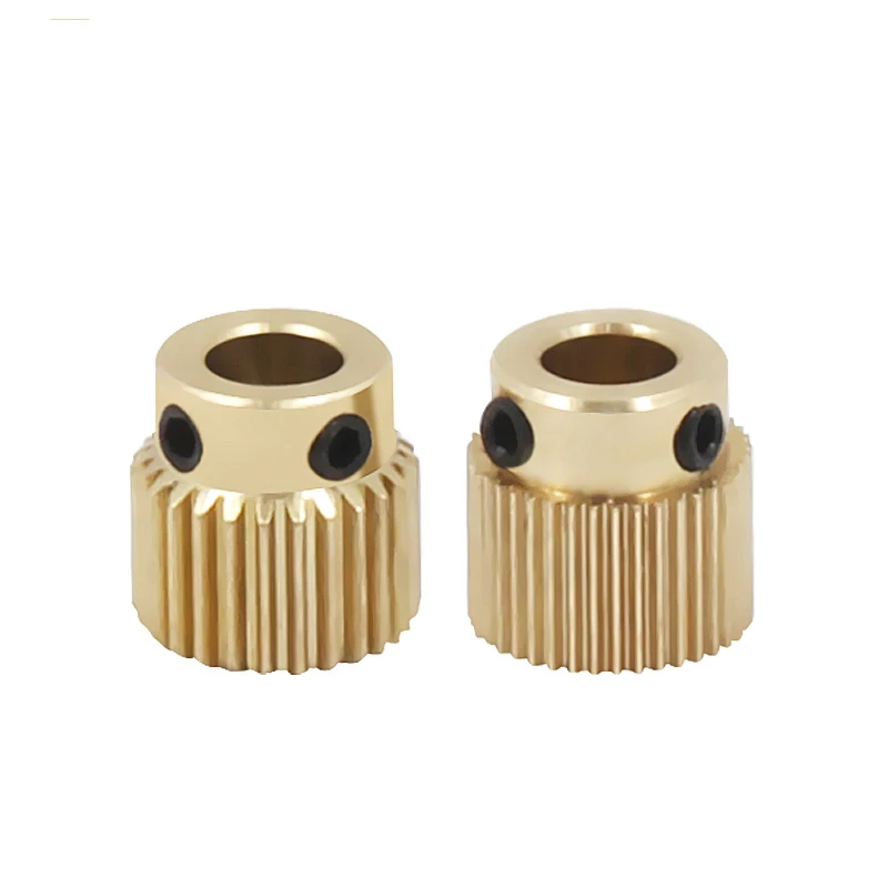 5pcs 3D printer accessories 26/40 tooth brass feed gear MK8 extruder wire feed extrusion wheel
