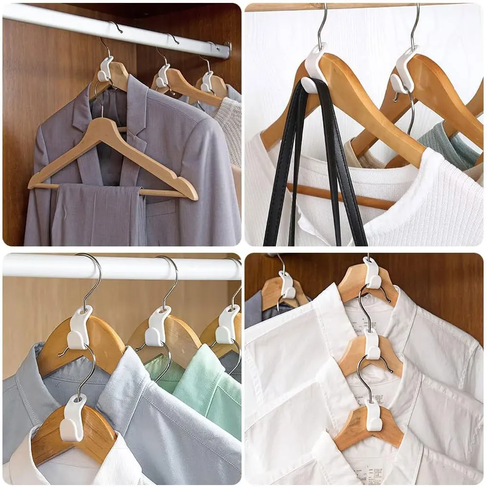 Clothes Hanger Connector Hooks 10Pcs for Organizer Closet Magic Heavy Duty Cascading Connection Space Saving Extenders Clips