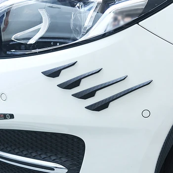 8 pezzi spoiler per auto paraurti anteriore pinna splitter anti-collisione effetto fibra di carbonio protezioni in gomma protezioni accessori auto decorazione