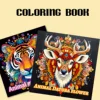 2-Pack Animal Mandala Colouring Book for Adults - Stress Relief and Mind fulness Art Therapy 2