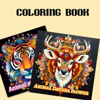 2-Pack Animal Mandala Colouring Book for Adults - Stress Relief and Mind fulness Art Therapy 2