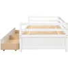 Twin Daybed with 2 Storage Drawers, Wooden Twin Size Daybed Frame, Dual-Use Daybed Sofa Kids Bed for Living Room,Children Room 4