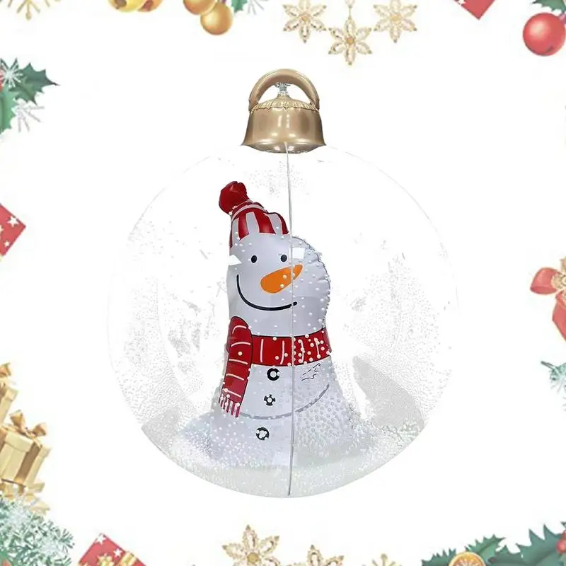 

Inflatable Christmas Ornaments Giant Clear Blow Up Ball Ornaments 55cm/21.6inch Inflatable Christmas Balls Outdoor Decorations