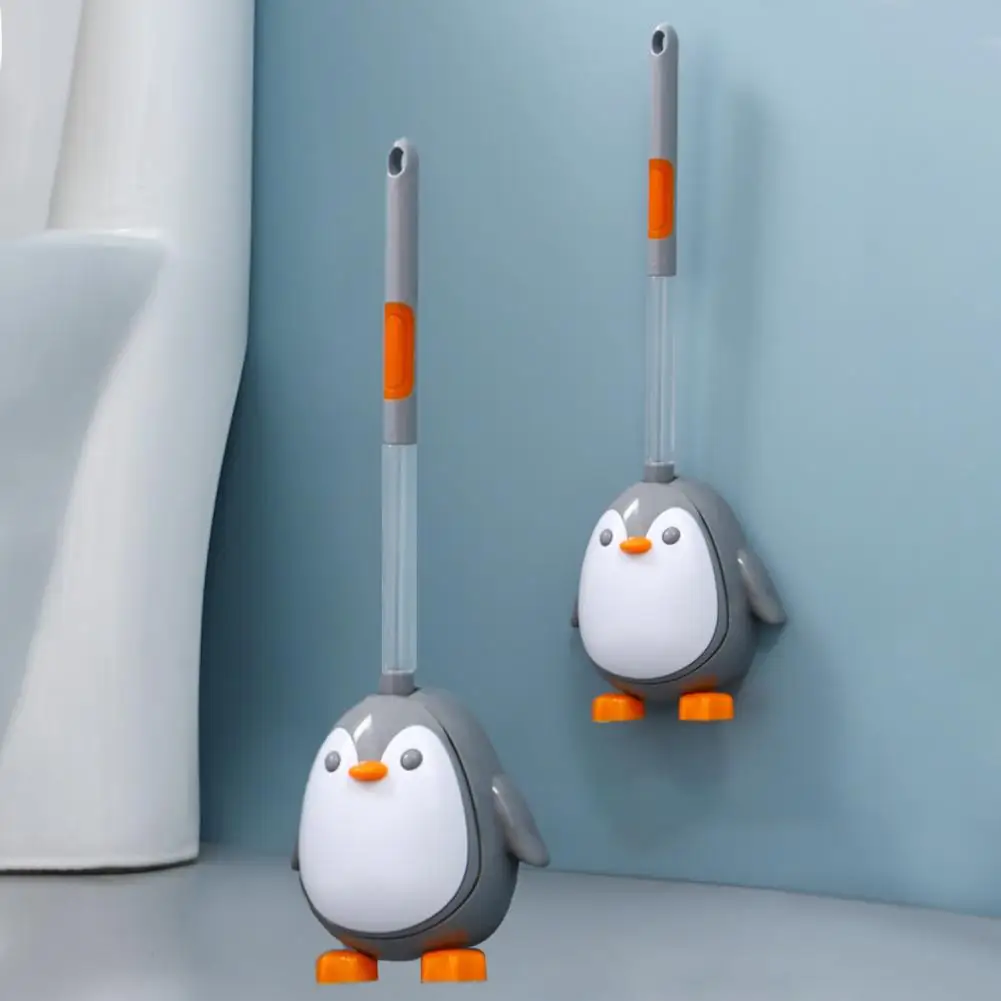 

Настенная щетка для унитаза напольная миска в форме пингвина с мягкой щетиной для дома