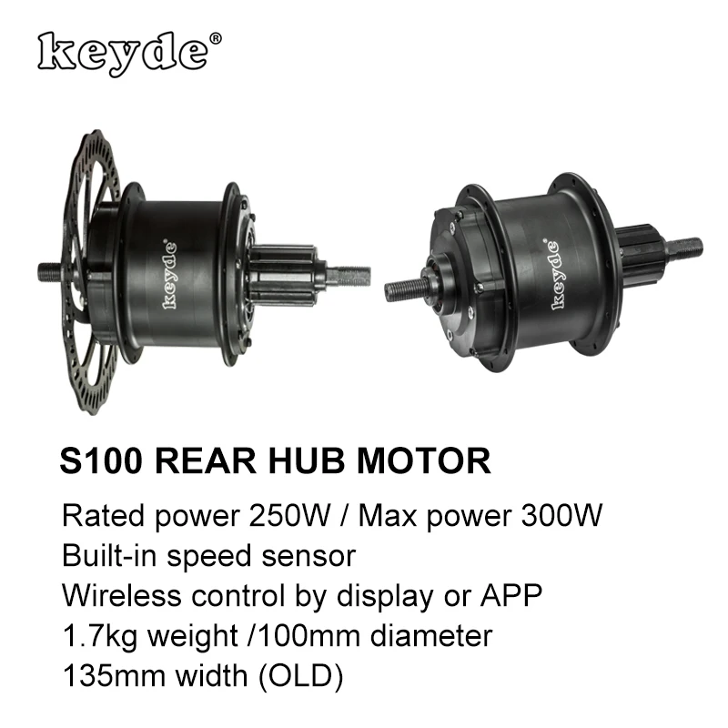 Keyde S100 リアハブモーターキットワイヤレス制御 36V 250 ワット小型