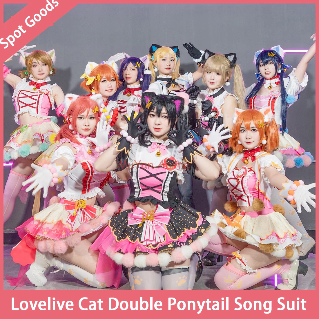 在庫アニメlovelive猫ツインテールアーケードゲーム9文字コスプレ衣装 