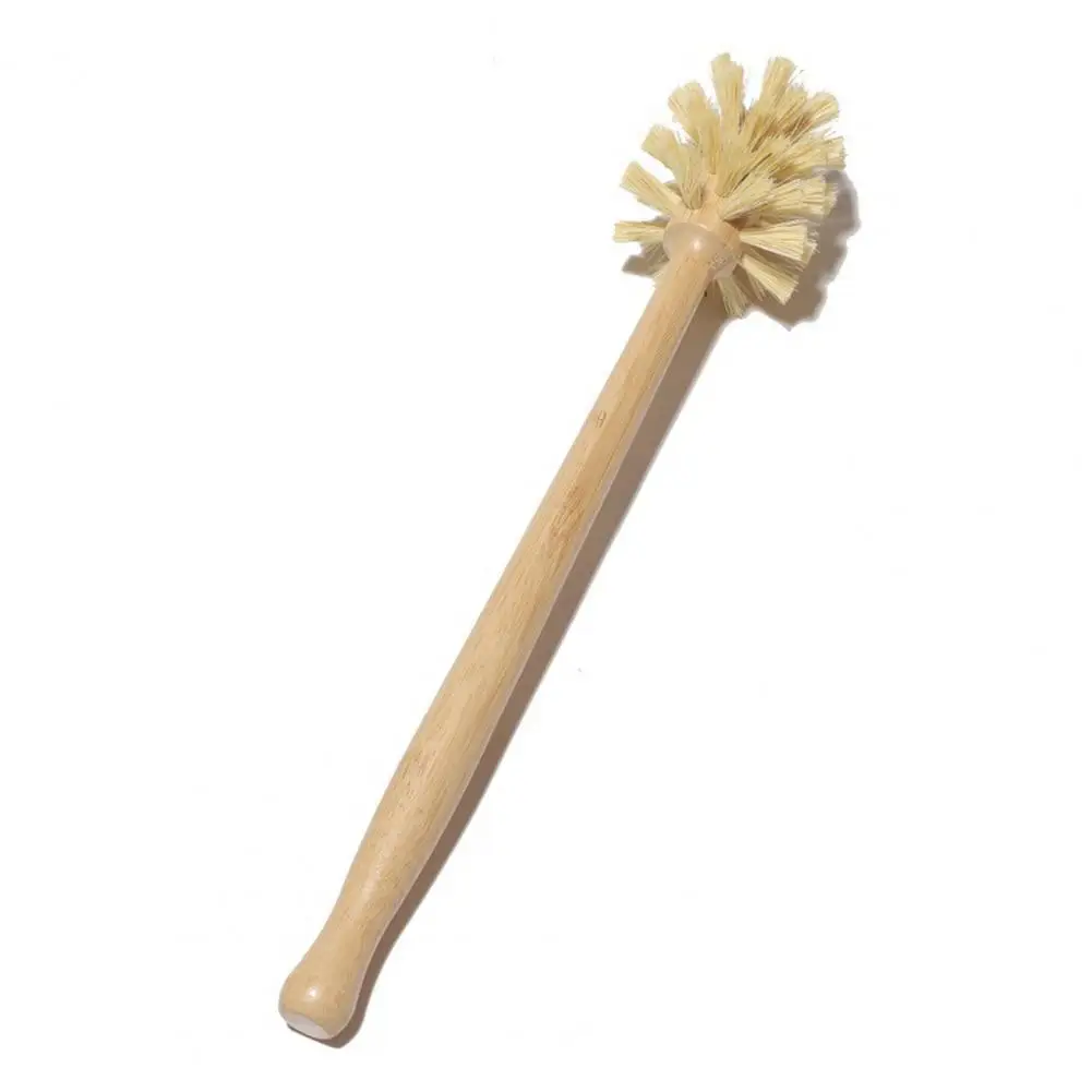 Natural Bristle Bottle Brush Eco-friendly Sisal Fiber Toilet Brush with Long Handle for Sustainable Beechwood Bristles for Water