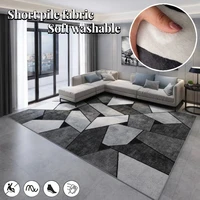 Nordic Marble Geometry Carpets for Living Room Light luxury Large area Home Decor rugs Bedroom Non-slip soft Floor Mats Washable 1