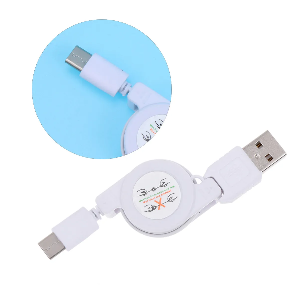 USB 3.1 휴대용 접이식 Type-C 충전 케이블 고속 충전기 코드 데이터 동기화 케이블 안드로이드 폰과 호환 가능