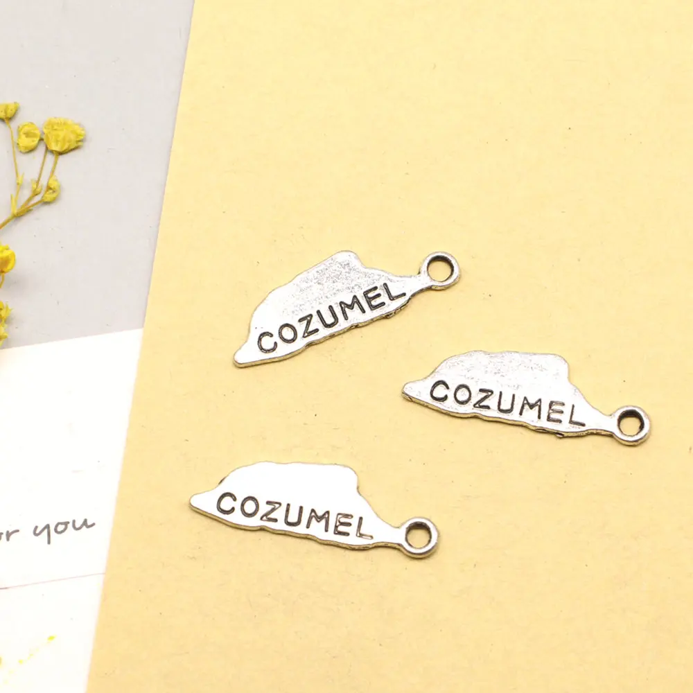 

10pcs 10x29mm Word Sign Charms Pendant Necklac Accesori Beautiful Jewelry Antique Silver Color