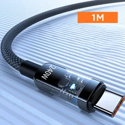 Super Fast Charging 240W USB Type C Cable with LED Indicator (1m)