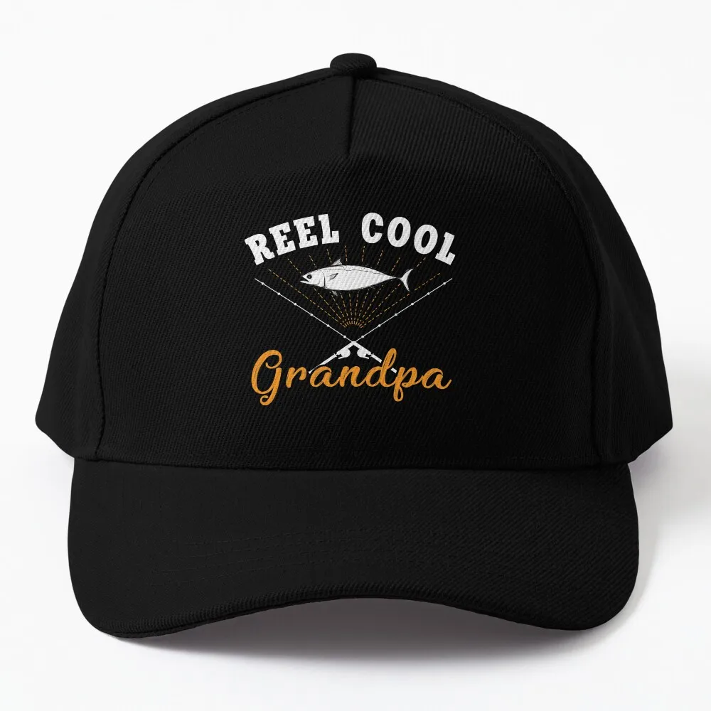 

Mens Reel Cool Grandpa Fishing Design Baseball Cap Trucker Hats birthday New In The Hat Women's Cap Men's