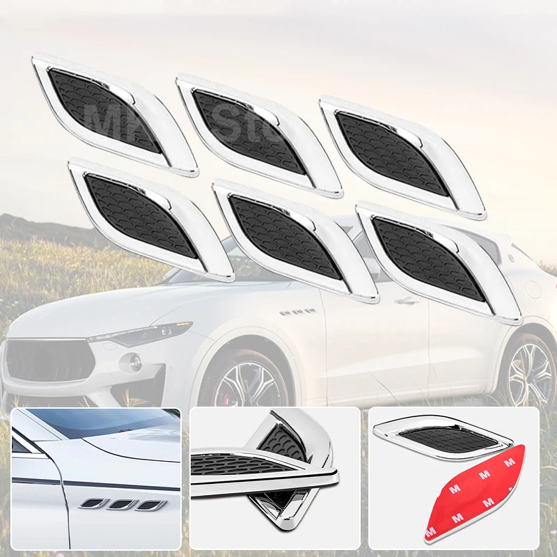 

6pcs/Set Car Shark Gill Stickers Anti-Scratch Safety Warning Sticker for Truck Auto Motor Exterior Decorative Accessories