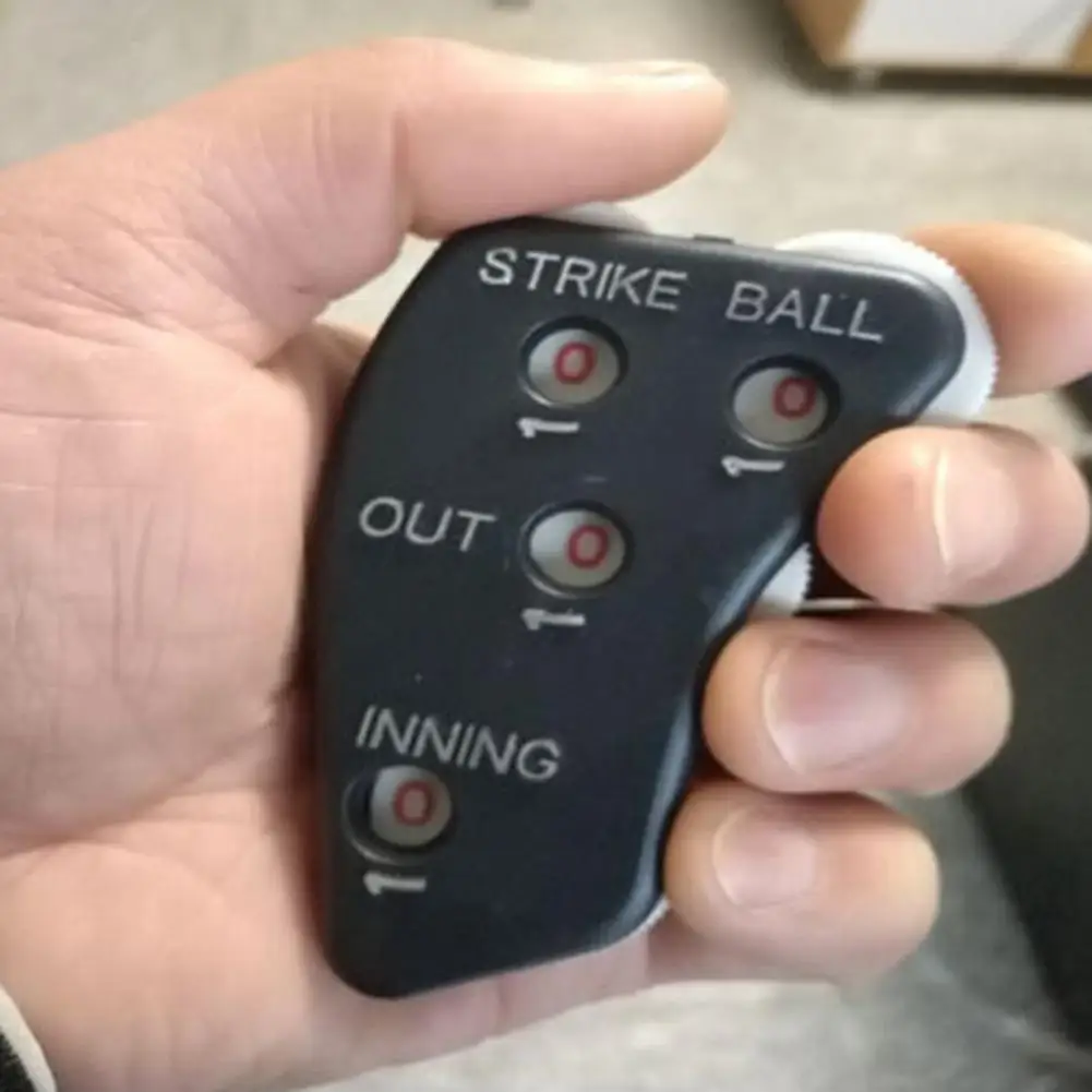 

Baseball Clicker Clear Print Umpire Counter Comfortable Grip Convenient 4 Wheel Umpire Indicator Baseball Sports