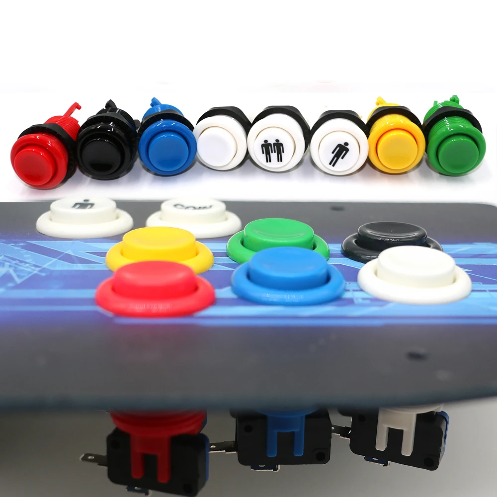 Arcade Joystick Kit 2 Player Set Zero Delay Usb Board Happ Push Button 8 Way Joystick for Pc Rasberry Pi Game Box Cabinet DIY