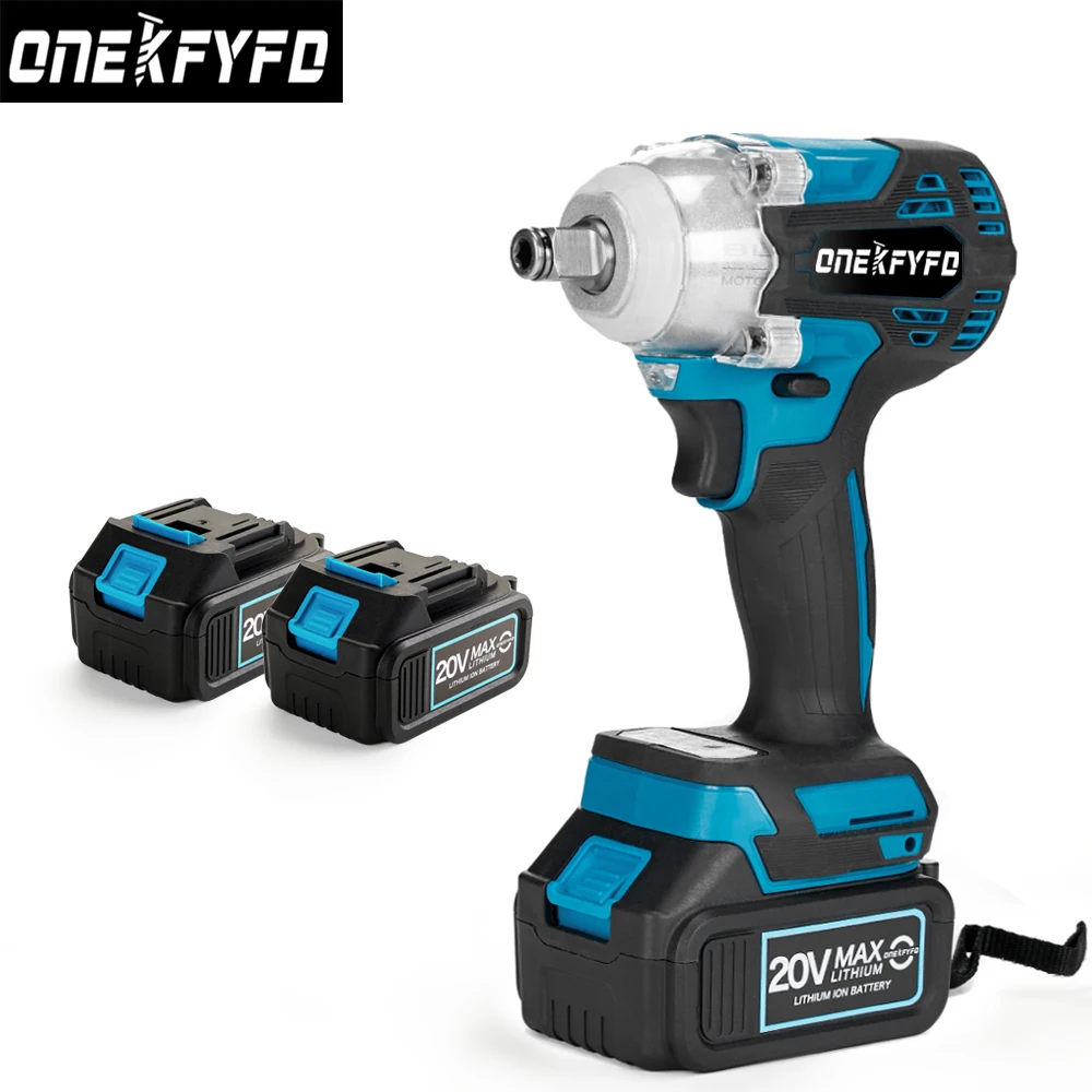 350N Brushless Electric Impact Wrench Drill For Trucks 1/2" Cordless Rechargeable Wrench Driver Tool For Makita 18V Battery