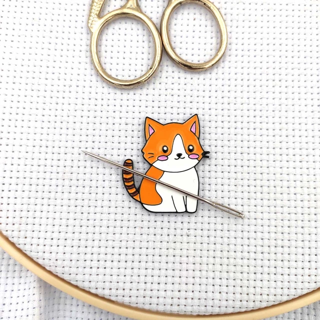 Needle Minder Magnetic Cat Needle Magnet Holder for Embroidery Cross  Stitcher Sewing Needle Nanny Needleminder Crossstitch - AliExpress