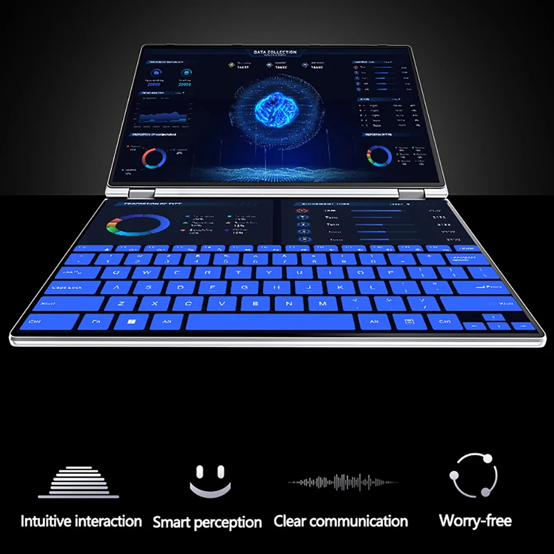 Laptop 14 inch dual touch screen Intel Celeron N5805 8GB RAM 2TB SSD, 4700mAh high-definition camera 1920 * 1200 portable 4