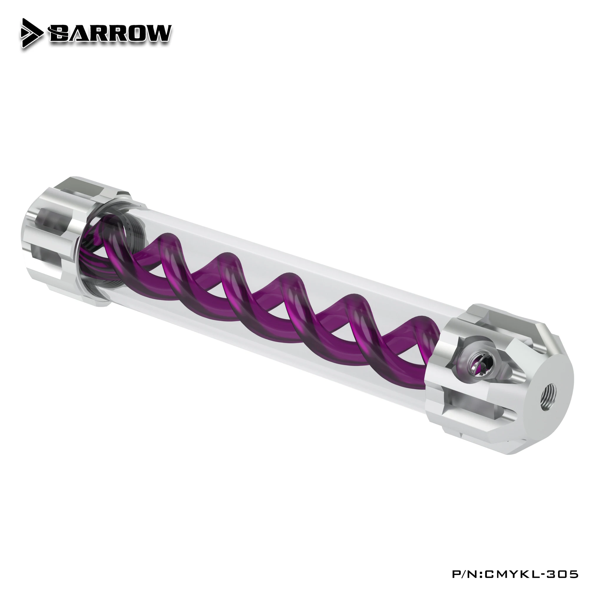 Barrow Cmykl305 tipo Composto Virus-t Reservatórios Capa de Liga de Alumínio Mais Acrílico Corpo Cor Múltipla Espiral 305 mm - Imagem 3