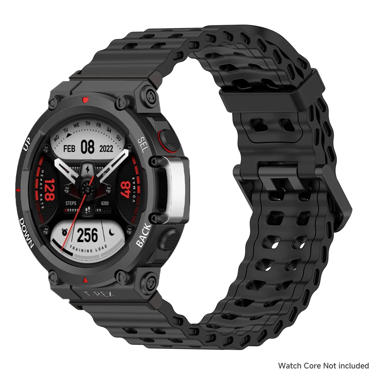 Two-Tone Elastic Silicone Sport Strap - Breathable Marine Band