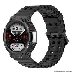 Two - Tone Elastic Silicone Sport Strap - Breathable Marine Band - watch T - rex (BB)