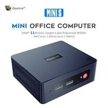 Beelink – MINI S ordinateur GKmini, Windows 11 Pro, 8 go DDR4, 128 go/256 go SSD, 4K, HDMI 2.0, NUC, NUC, HTPC, 11e Celero N5095