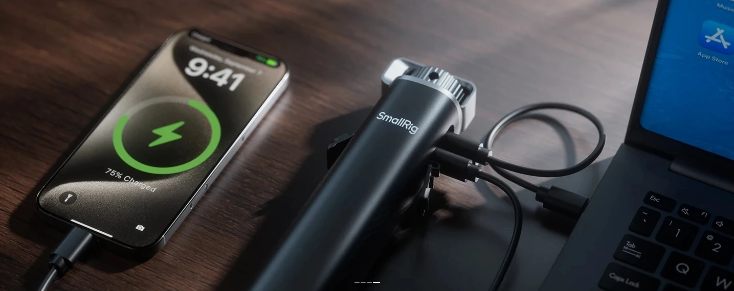 99Wh HPS99 Handheld Power Stick 100W Output 14.54V for COB Light 2 USB-C 1 D-Tap