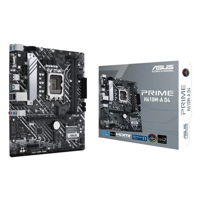 Nuovo Per Asus Prime H610M-A D4 Desktop Originale Per Scheda Madre Intel H610 Ddr4 Supporto Lga 1700 12400F 12400 I3 12100F