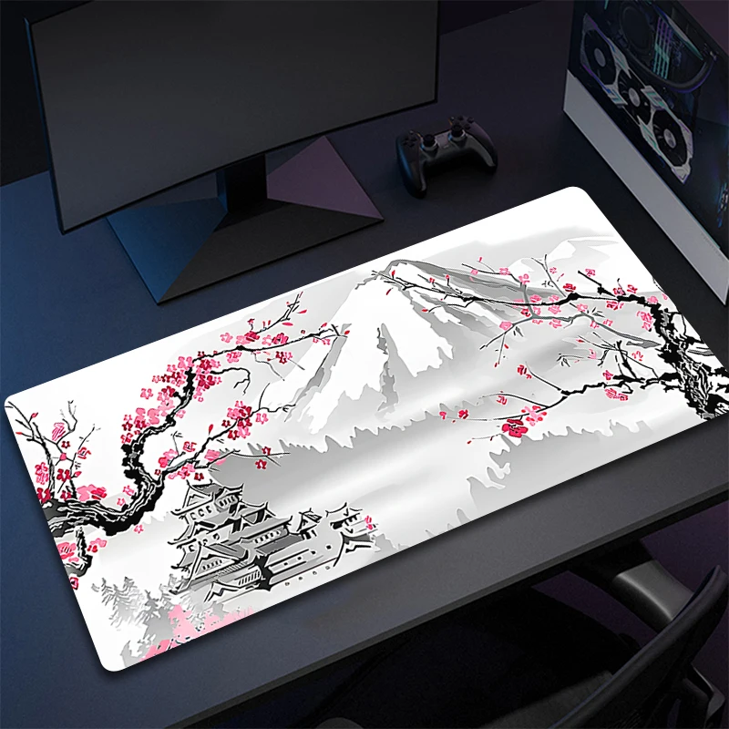 

Japanese Cherry Blossom Mouse Pad Gaming XXL Home Popular HD Mousepad Sakura Keyboard Pad Non-Slip Office Carpet Laptop Mice Pad