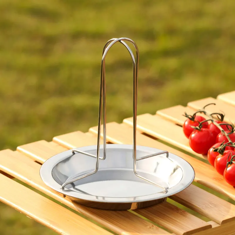 YOMDID Chicken Roaster Rack With Bowl Turkey Duck Roast Rack BBQ Grill Stainless Steel Stand Holder Oven Kitchen BBQ Tool