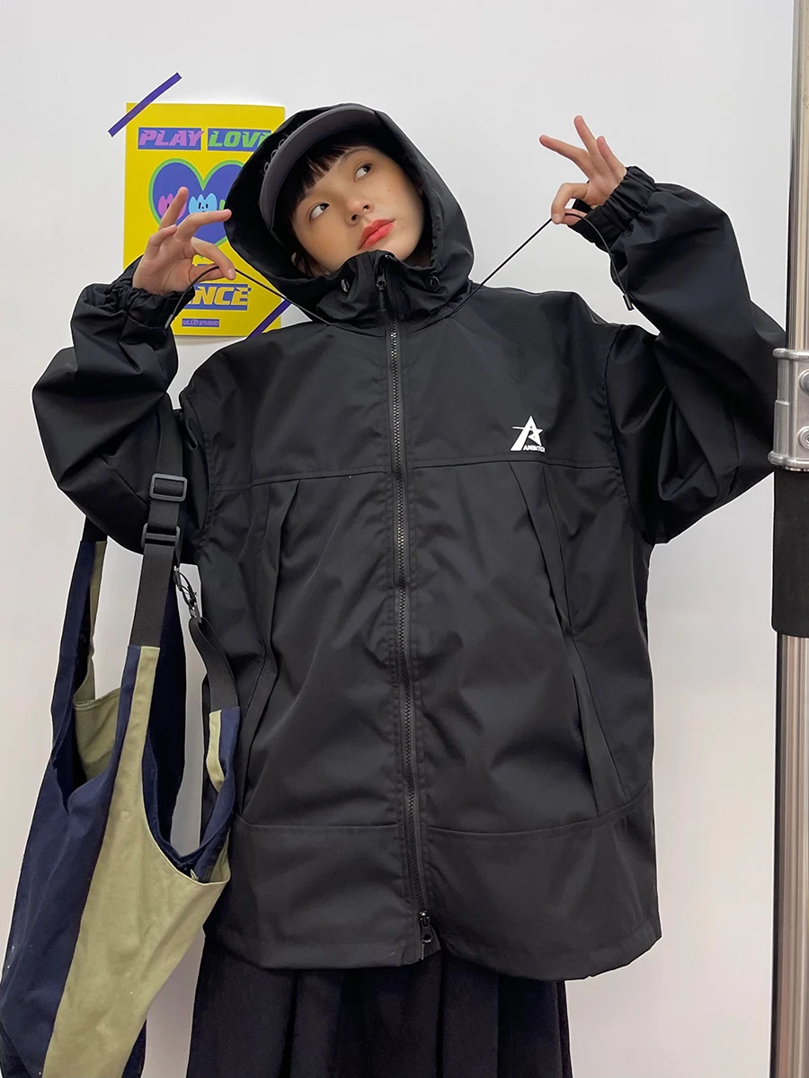 Hooded Charge Coats Women's Spring 2023 New Loose Fit BF American Fashion Brand Versatile Functional Jackets
