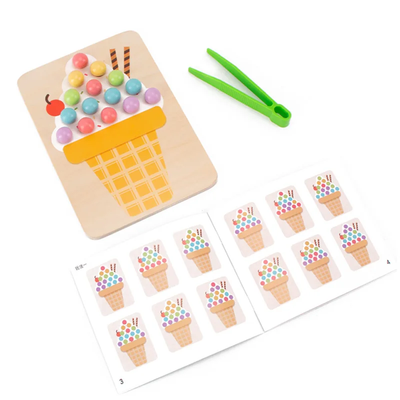 Wooden children's math learning toys, early education arithmetic, color recognition, parent-child interaction 4