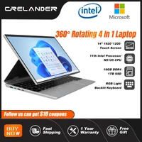 CRELANDER 2in1 Tablet PC Intel N5105 Processor 14 inch Touch Screen 360 Degree Rotating RAM 16GB Portable Laptop Notebook 1