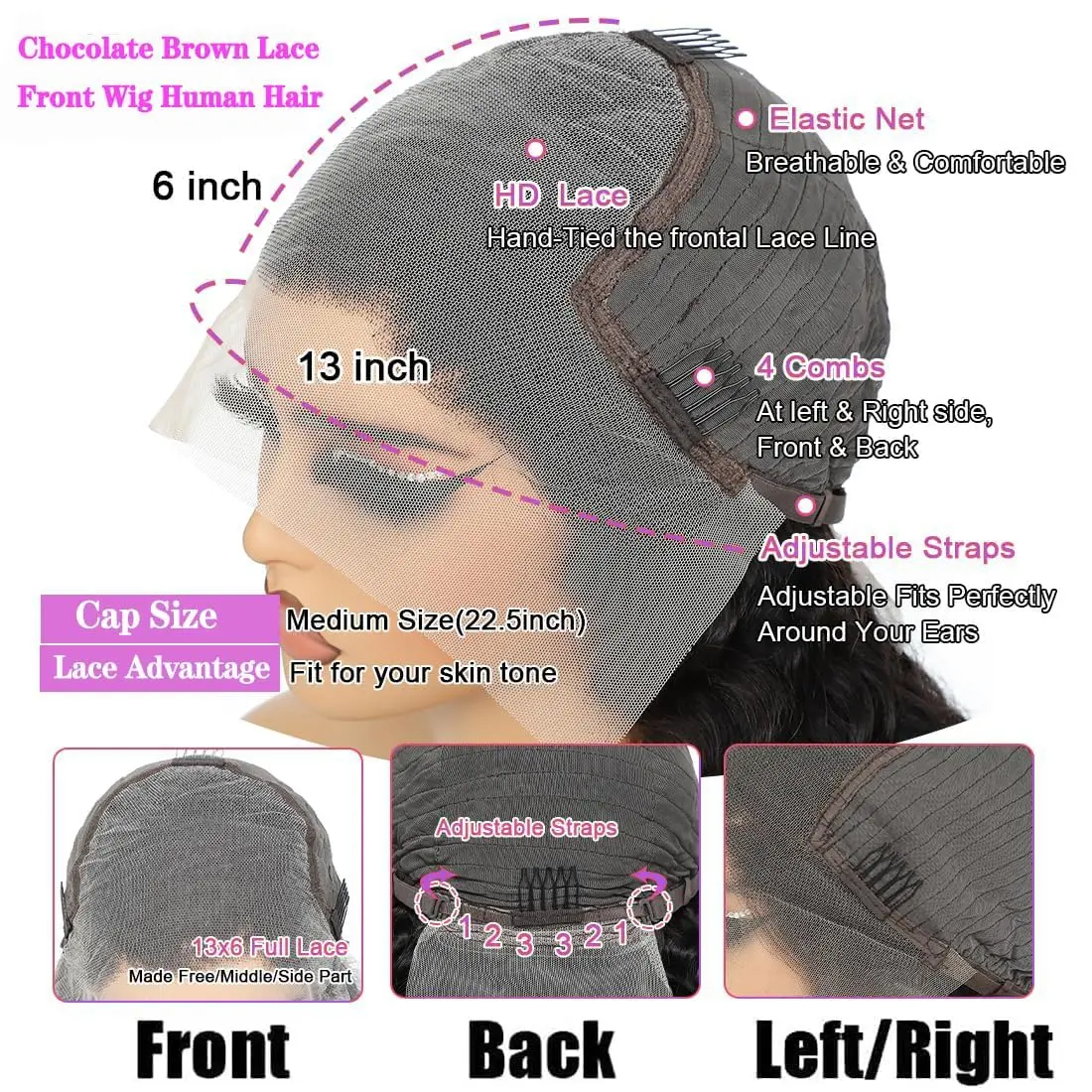250% Density 13x4 HD Lace Wigs Body Wave Lace Front Wigs For Women 40 Inch Wear And Go Glueless Wigs Human Hair Pre Plucked Bling Hair 8