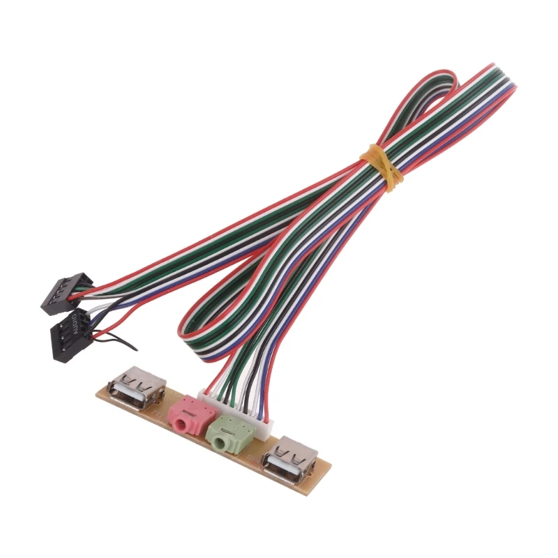 

F3KE 2 USB 7,8 см на передней панели USB-аудиопорт Микрофон Кабель для наушников поддерживает USB 1 или 2