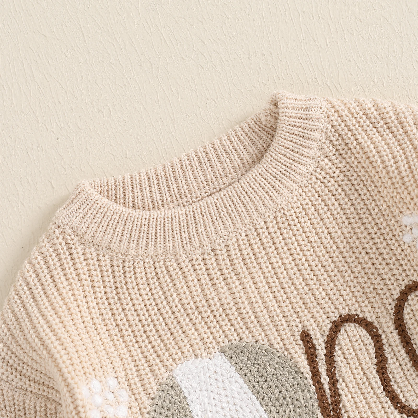 Winter Toddler Baby Boy Jumpers Birthday Warm Knitted Sweater Letter Embroidery Long Sleeve Pullover Children Knitwear Outfits knit sweater