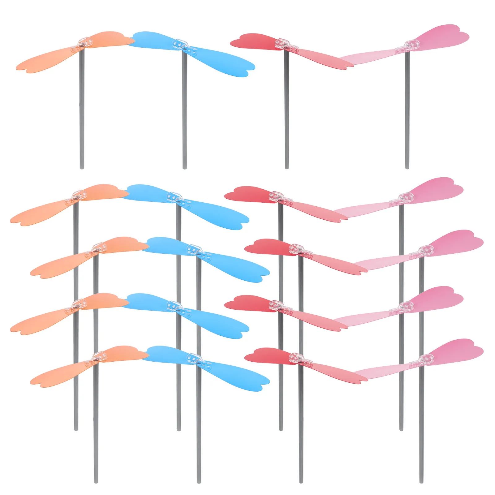20Pcs 플라잉 잠자리 핸드 헬리콥터 프로펠러 디자인 야외 어린이 과학 탐험 DIY 재미있는 가족 활동