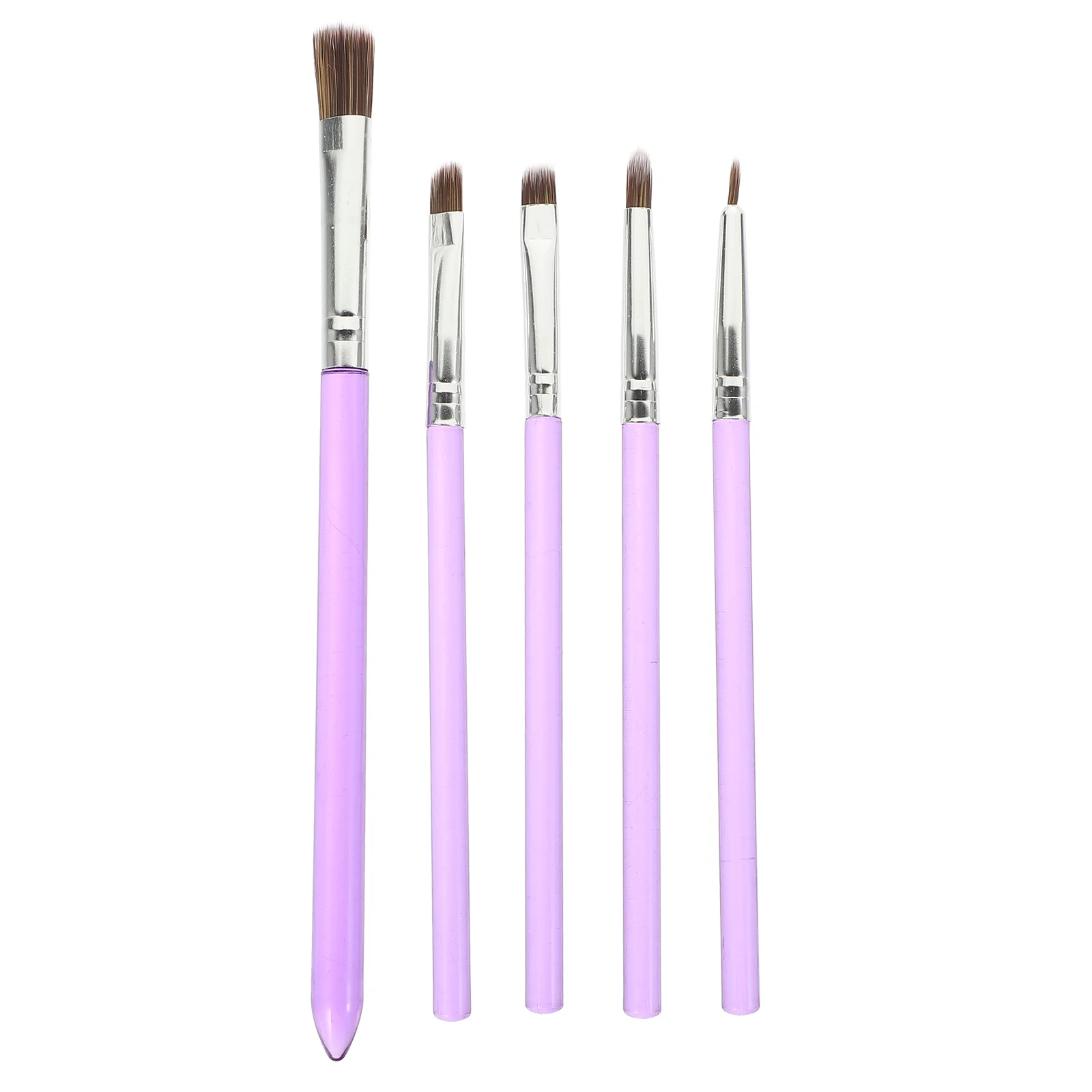 5 Pcs Cake Paint Brushes Decorations Household Decorating Multi-function Cookie Dessert Plastic Plus Nylon Accessory