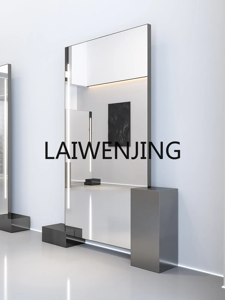 

Barber Shop Single and Double Simple Floor Mirror Hair Cutting Full-Length Mirror Trendy Shop Hairdressing