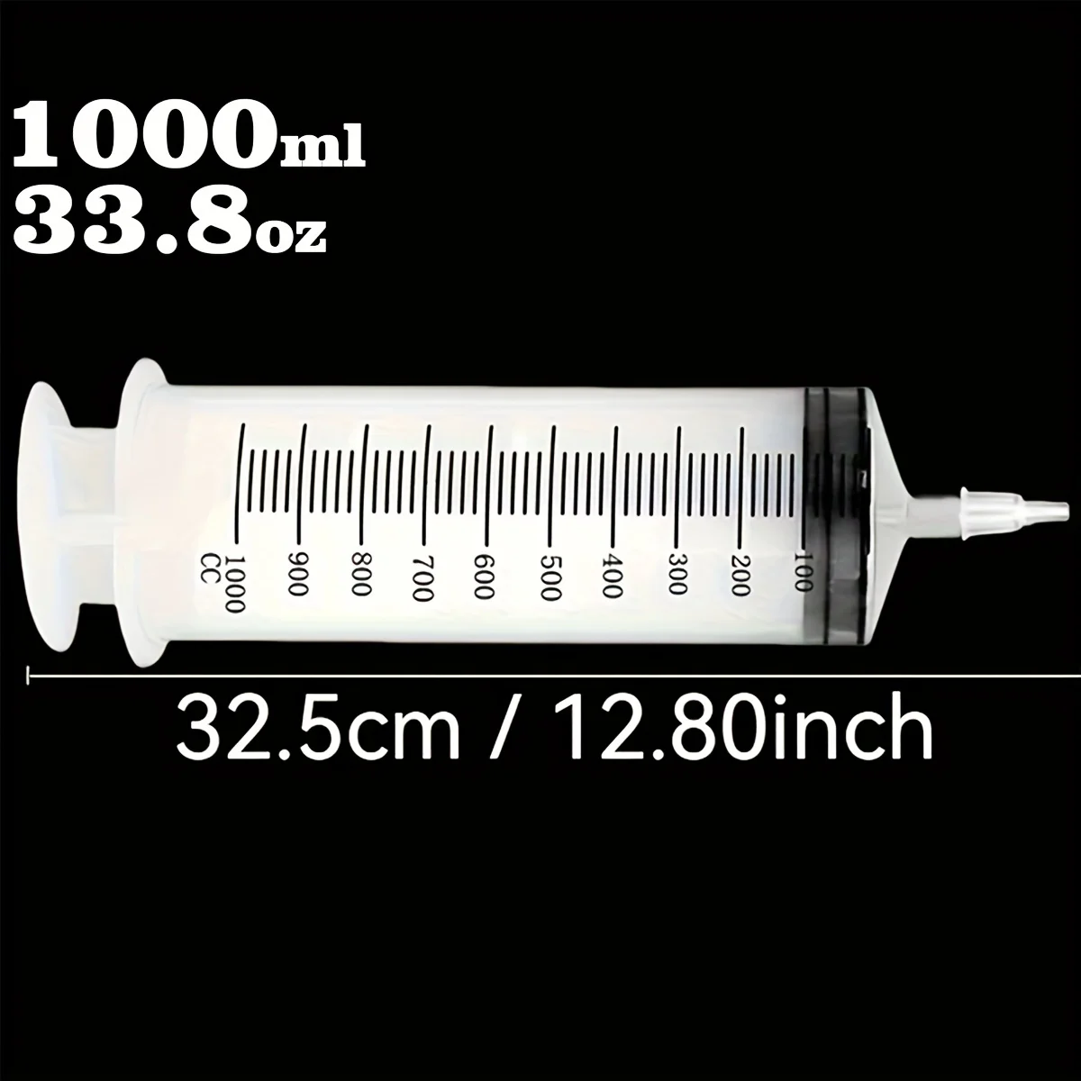 1000ml Large plastic garden syringe 27.6 Inch Tube Blunt Needle Individual Sealed Plastic Garden Syringe Liquid Paint Epoxy Res