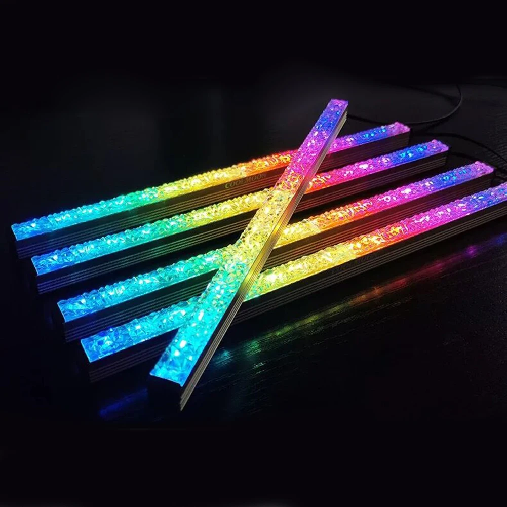 PC Case LED Light Bar PC Chassis Decorative Lamp Office Diamond ARGB Addressable RGB Caring Computer Supplies