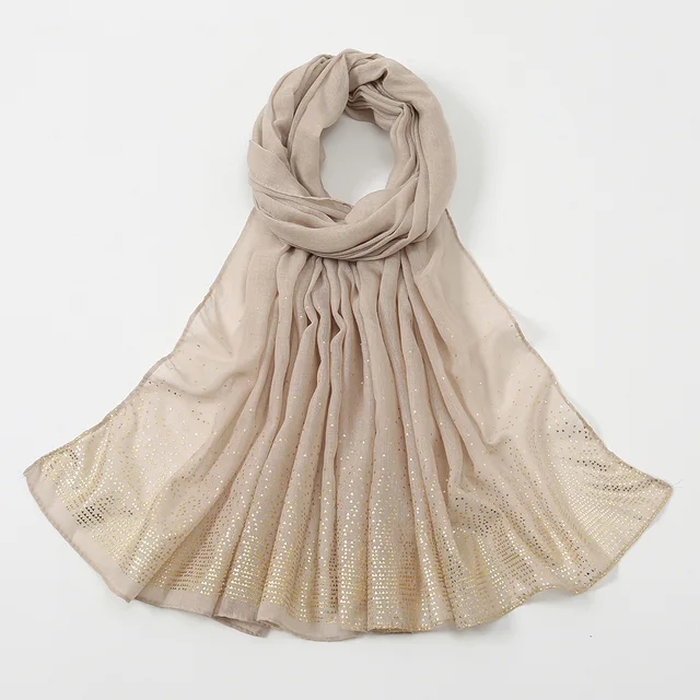 Sciarpa Albero Argento Glter Donna Lusso TR Cotone Luccichio Hijab Sciarpe Scialle Lucide Di Grandi Dimensioni Hijab Musulmano Foulard Islamico - Foto 5