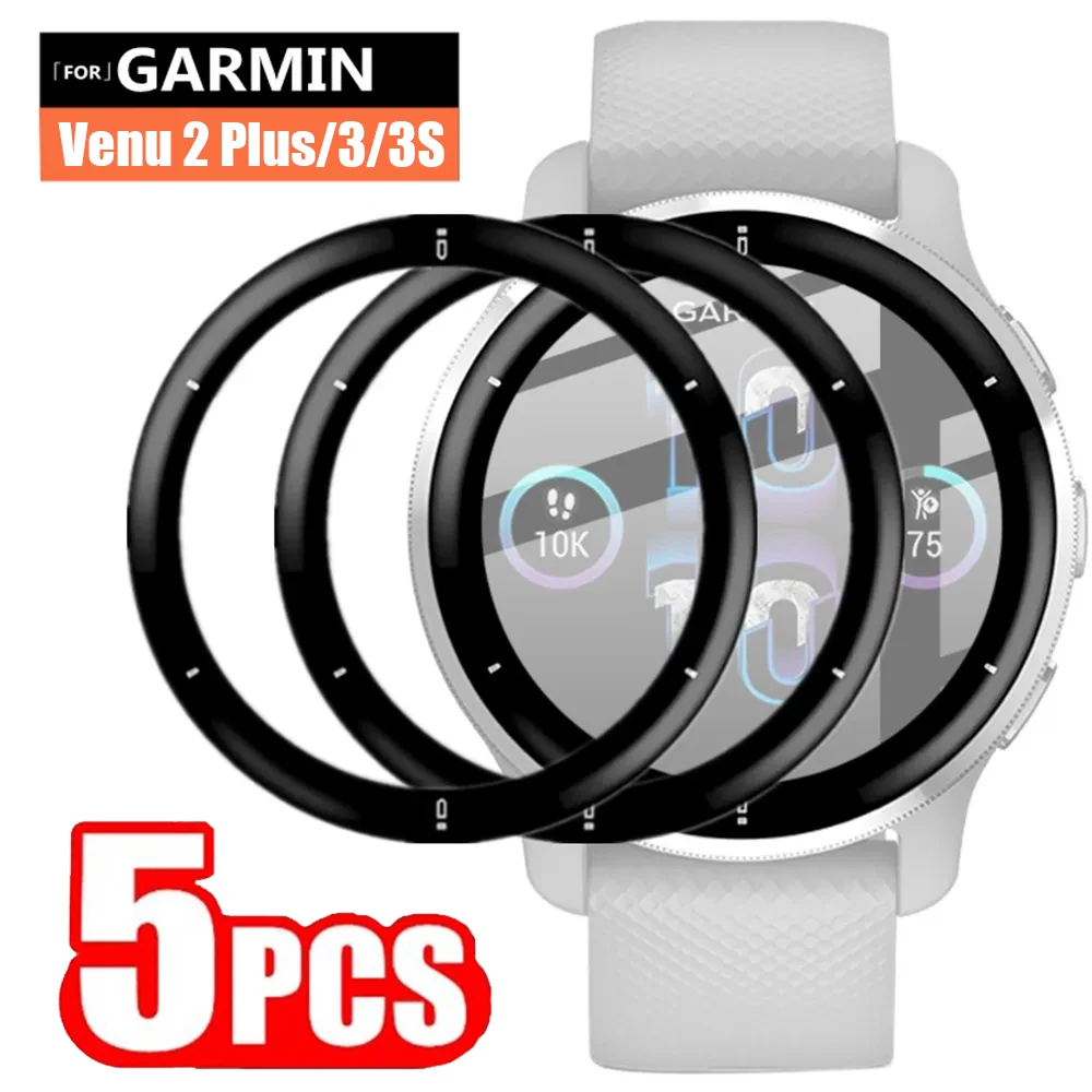 

3D Curved Soft Films For Garmin Venu 2 Plus Venu3 Venu 3S Smart Watch Accessories Clear Anti Scratch Screen Protector